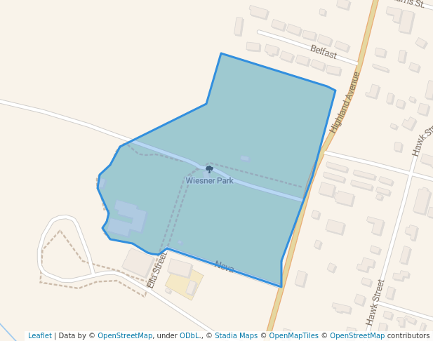 walking in Wiesner Park map in Dublin