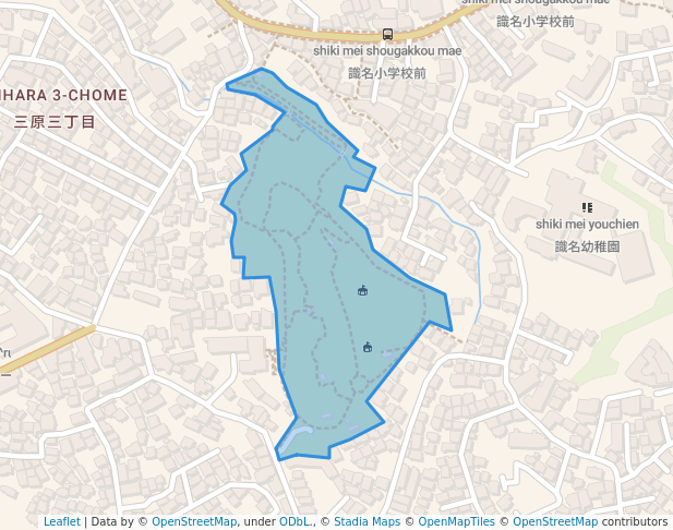 walking in Oishi Park map in Naha