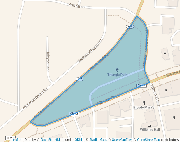 walking in Triangle Park map in Mahtomedi