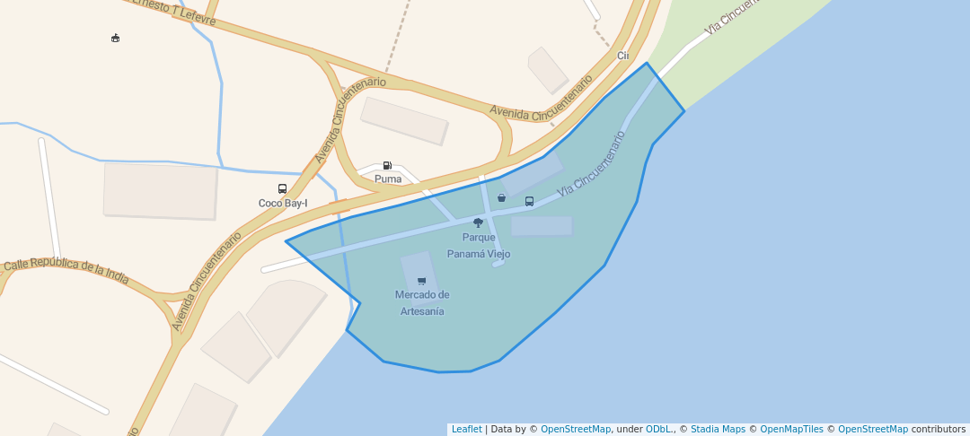 walking in Panama Viejo Park map in 30601