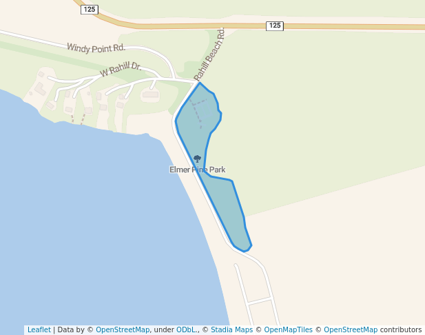 walking in Elmer Pine Park map in Red Lake