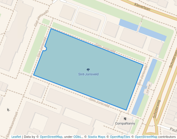 walking in Sint-Jorisveld map in Haarlem