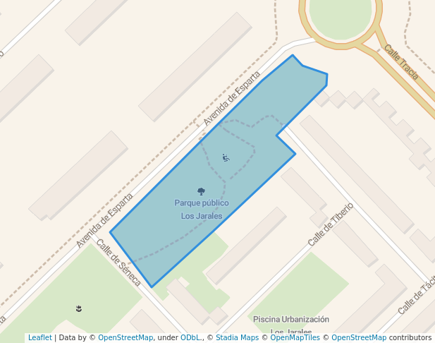 walking in Parque público Los Jarales map in Las Rozas de Madrid