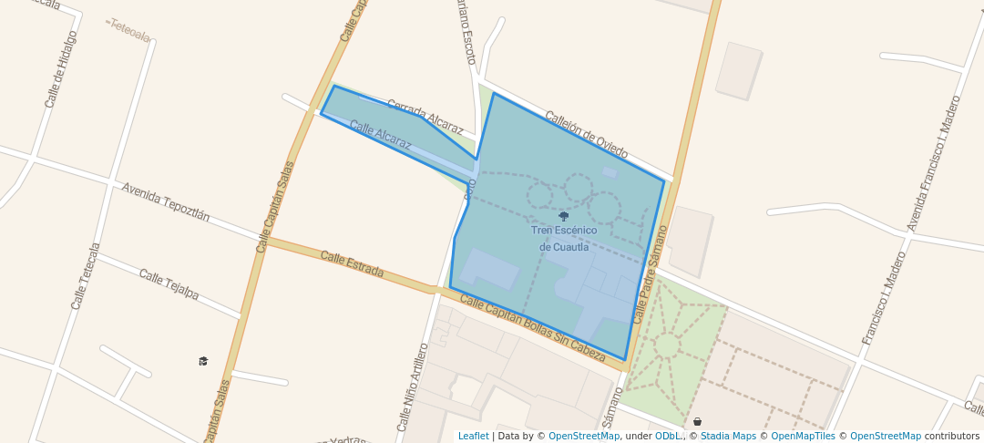 walking in Tren Escénico de Cuautla map in Cuautla