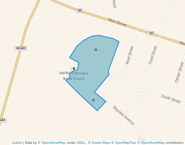 walking in Herbert Powell Memorial Park map in Melfa