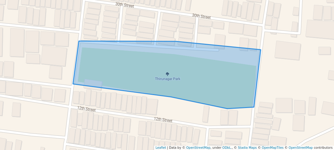 walking in Thirunagar Park map in Chennai