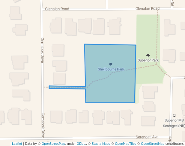 walking in Shellbourne Park map in Campbell River