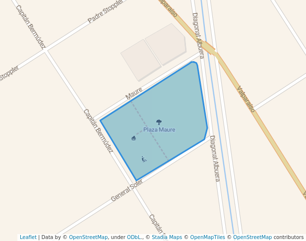 walking in Plaza Maure map in Grand Bourg