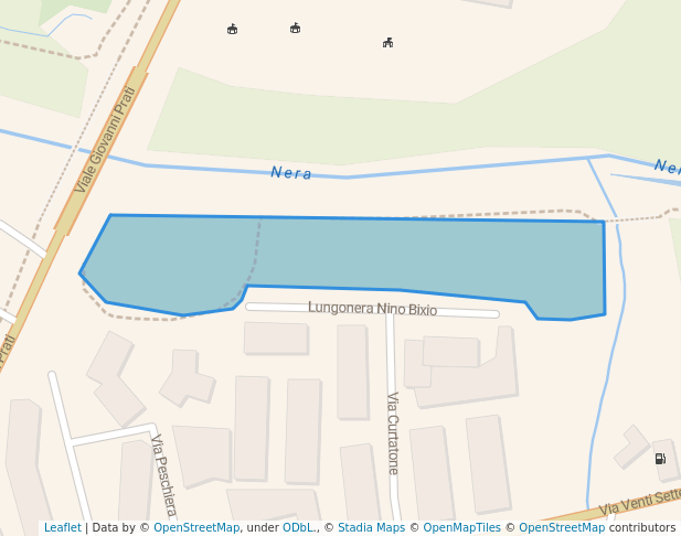 walking in Parco Nino Bixio map in Terni