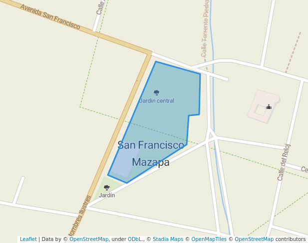 walking in Plaza Francisco I. Madero (San Francisco Mazapa) map in San Francisco Mazapa