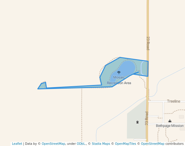 walking in Mosaic Recreation Area map in Axtell