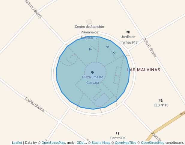 Plaza Ernesto Guevara in General Rodríguez | Map and Routes