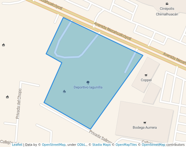 walking in Deportivo lagunilla map in Chimalhuacán