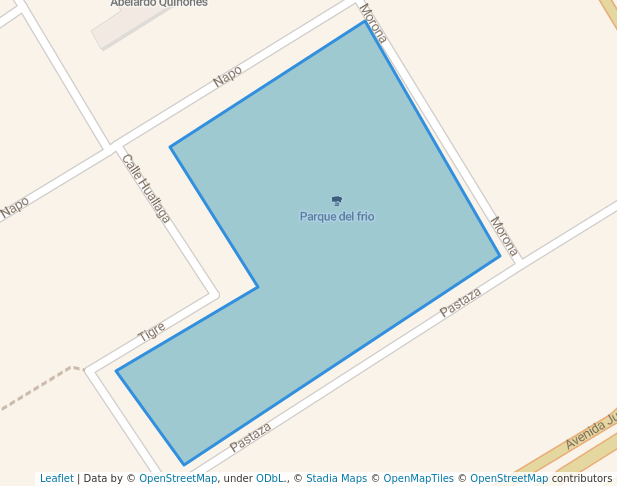 walking in Parque del frio map in Chiclayo