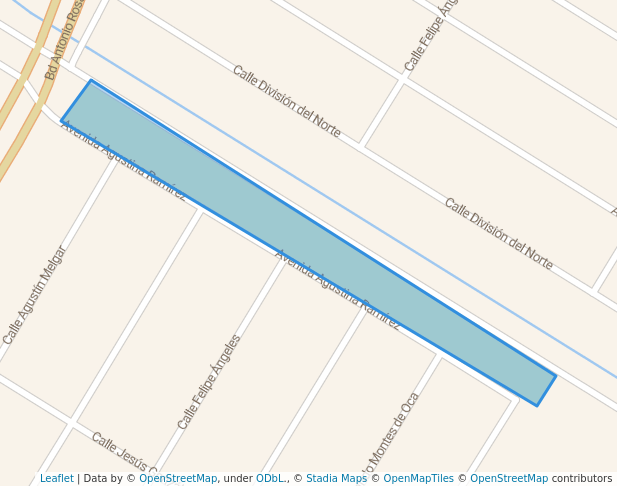 walking in Parque Agustina Ramirez map in Los Mochis