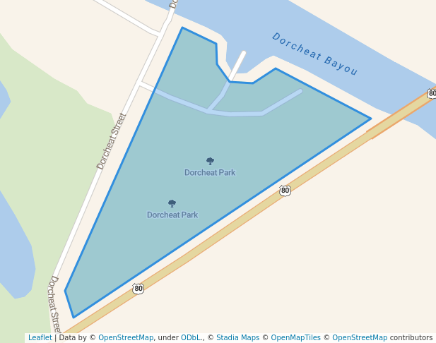 walking in Dorcheat Park map in Minden