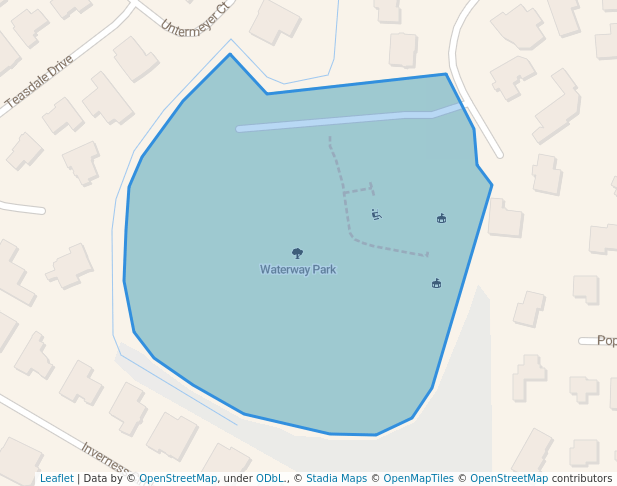 walking in Waterway Park map in North Fort Myers