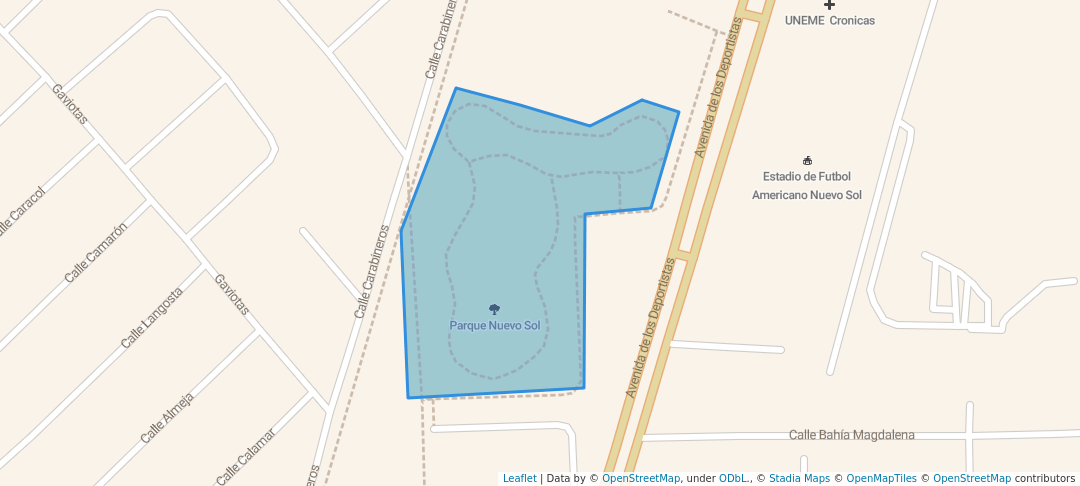 walking in Parque Nuevo Sol map in La Paz