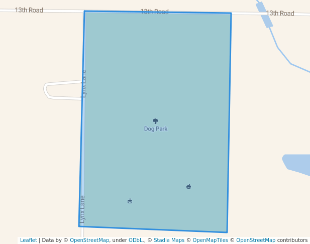 walking in Dog Park map in Burlington
