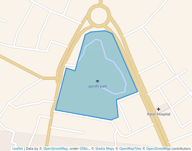 walking in gandhi park map in Aligarh