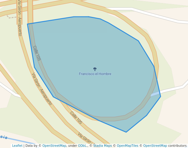 walking in Francisco el Hombre map in Bucaramanga