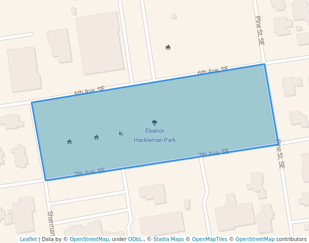 walking in Eleanor Hackleman Park map in Albany