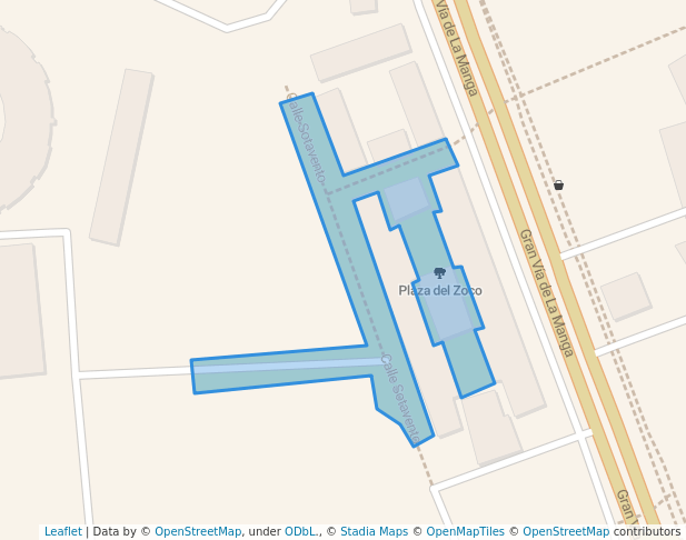 walking in Plaza del Zoco map in San Javier