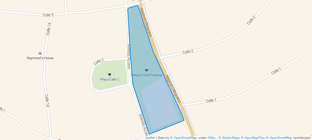 walking in Parque Club Pinamar map in Pinamar