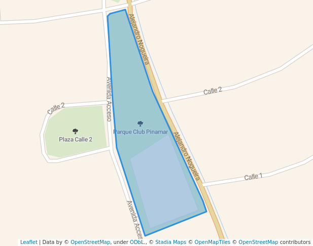 walking in Parque Club Pinamar map in Pinamar