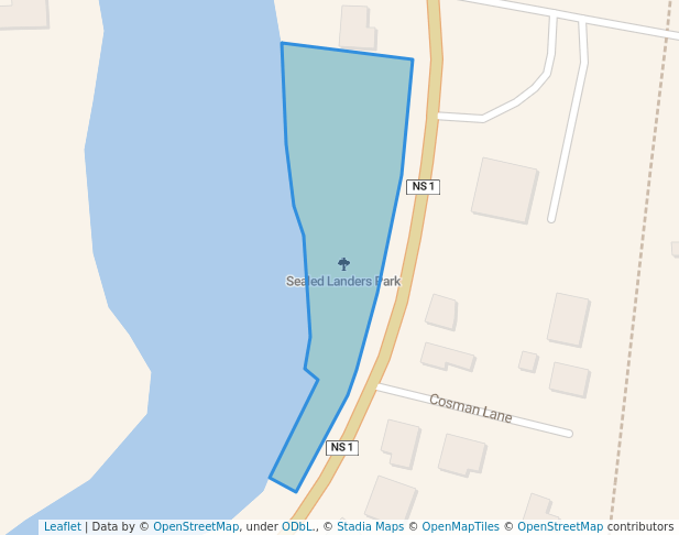 walking in Sealed Landers Park map in Yarmouth