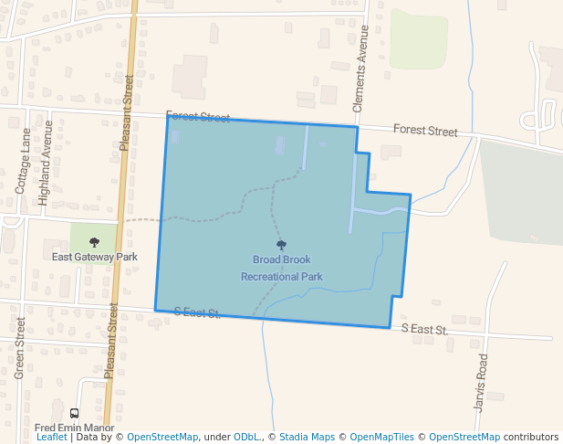 walking in Broad Brook Recreational Park map in Yarmouth