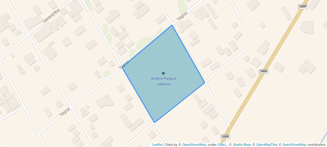 walking in Antonio Parquet Ledesma map in Caacupé