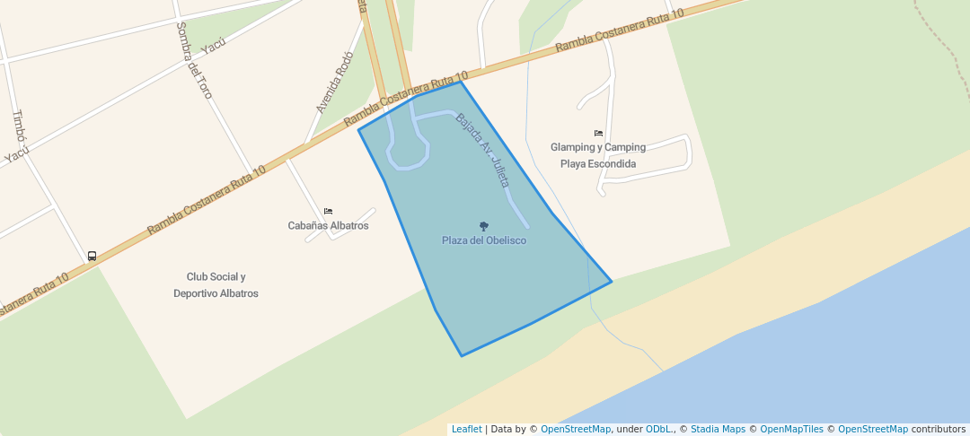 walking in Plaza del Obelisco map in Salinas