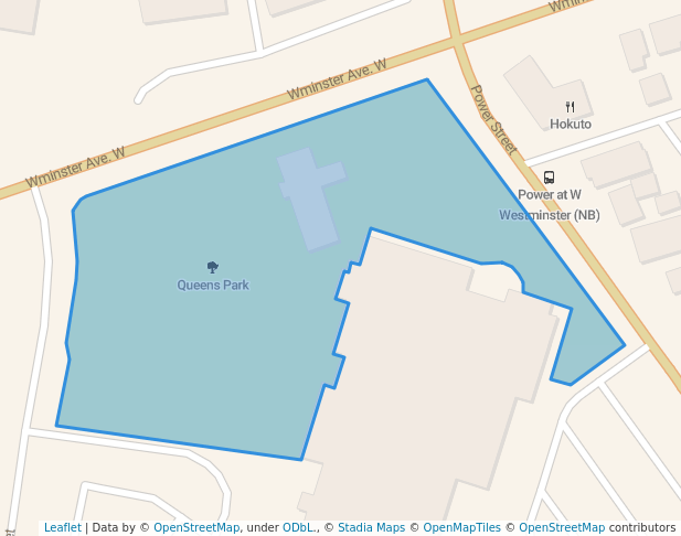 walking in Queens Park map in Penticton