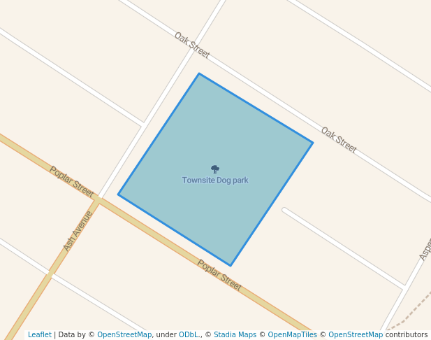 walking in Townsite Dog park map in Powell River