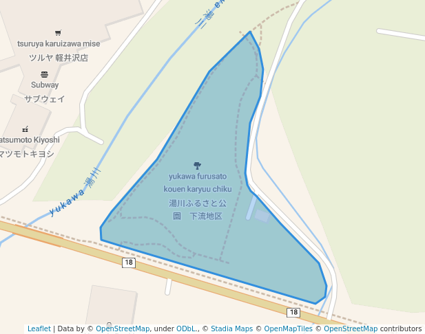 湯川ふるさと公園　下流地区