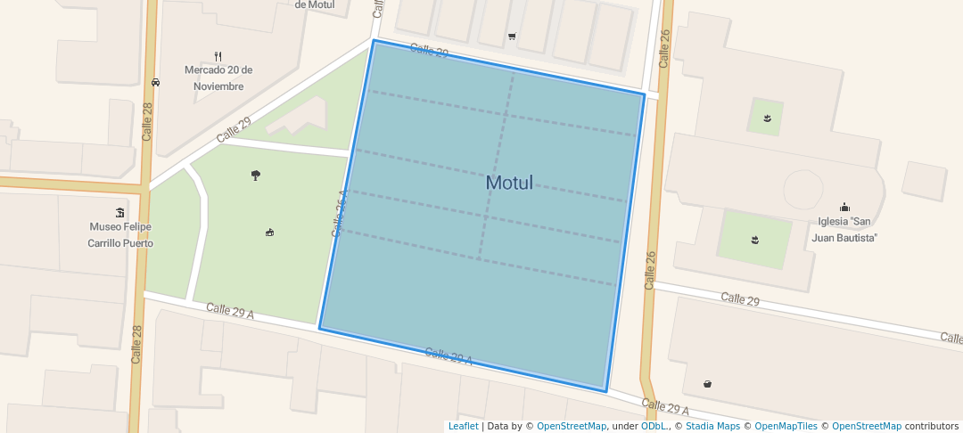 walking in Parque "Felipe Carrillo Puerto" map in Centro