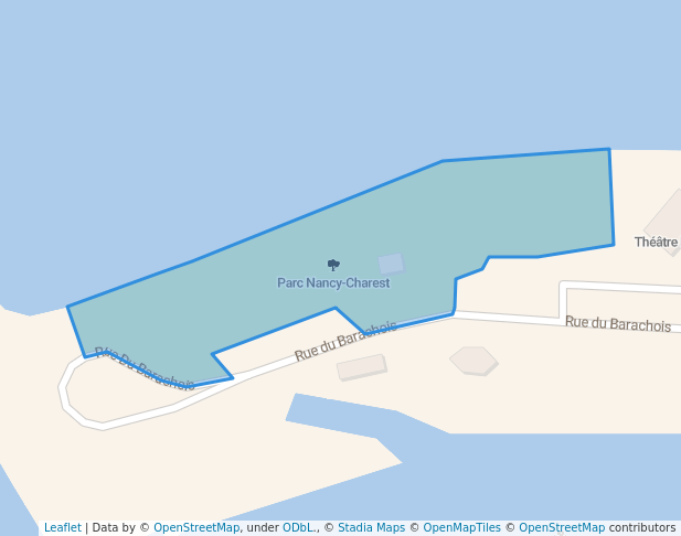 walking in Parc Nancy-Charest map in Matane
