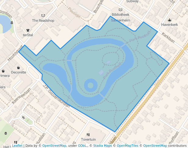 walking in Park Rusthoff map in Sassenheim