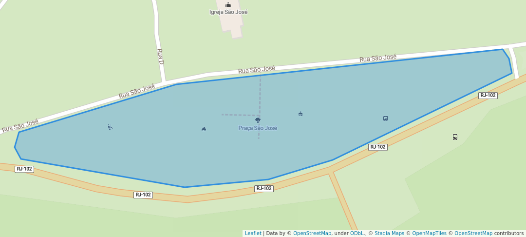 walking in Praça São José map in Armação dos Búzios