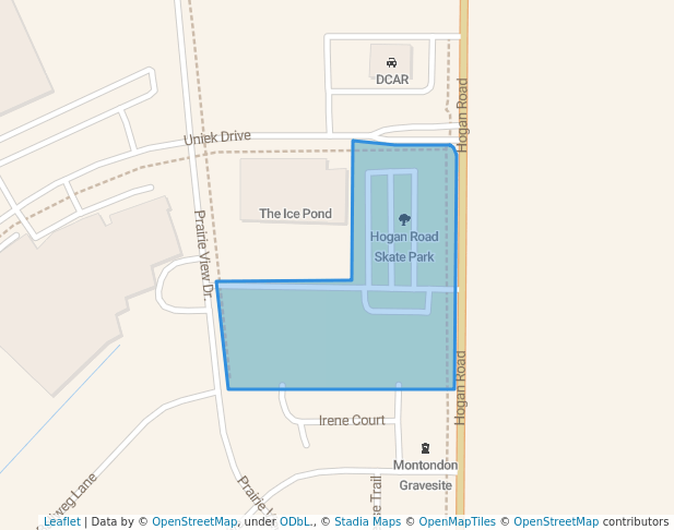 walking in Hogan Road Skate Park map in Waunakee