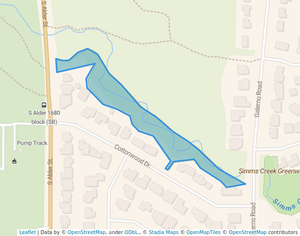 walking in Simms Creek Greenway map in Campbell River