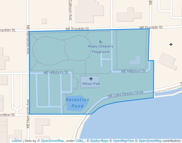 walking in Wilson Park map in Lake City