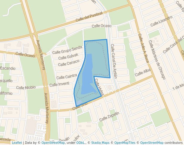 walking in Parque Recreativo Solidaridad map in Monterrey