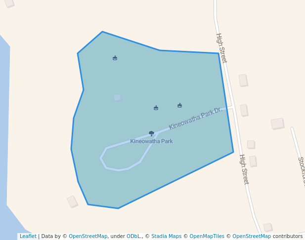 walking in Kineowatha Park map in Wilton