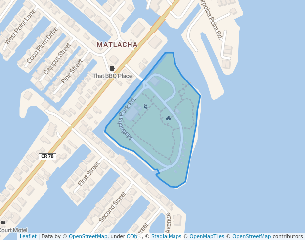 walking in Matlacha Community Park map in Matlacha