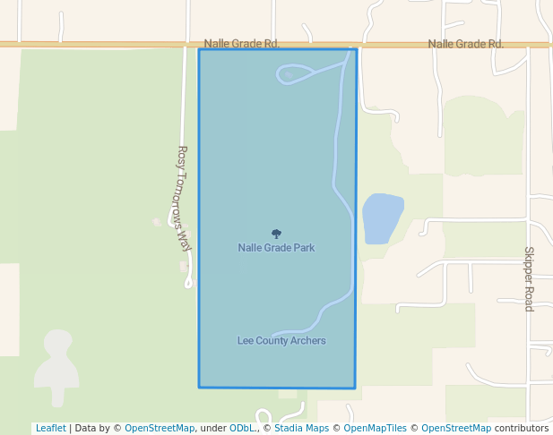 walking in Nalle Grade Park map in North Fort Myers