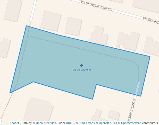 walking in parco castello map in Novellara