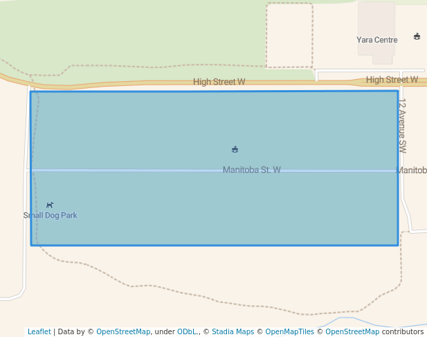 walking in Hamilton Flats map in Moose Jaw