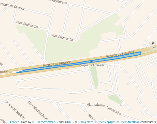 walking in Parque da Amizade map in Sumaré